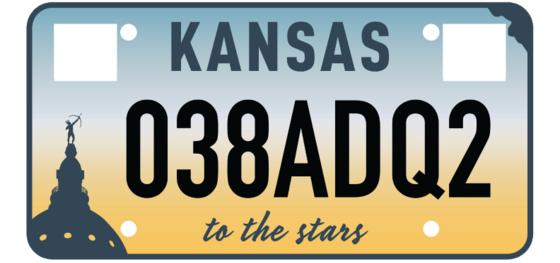 the new kansas license plate