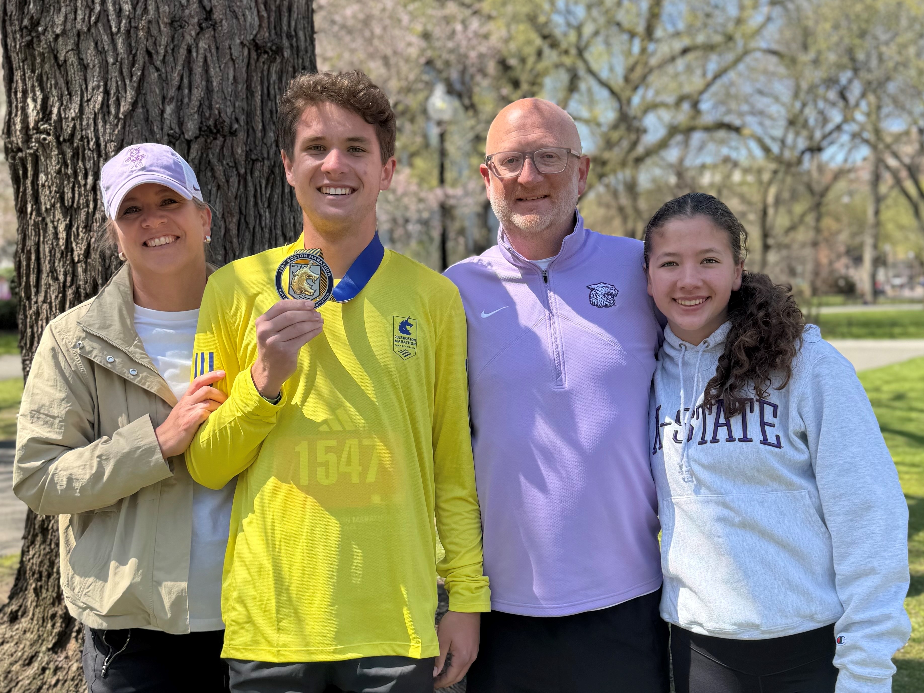 Connor Blackford ran his first Boston Marathon Monday morning.