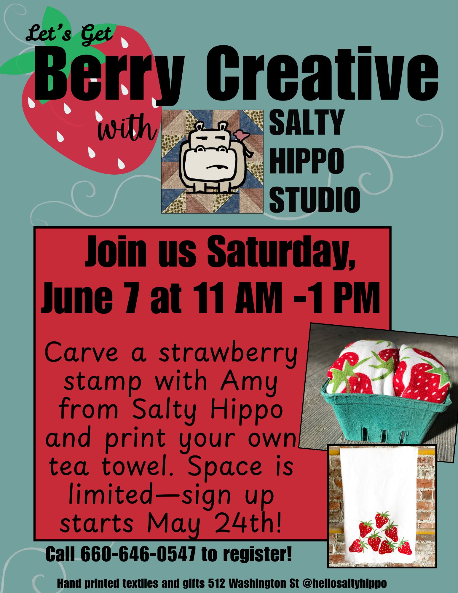 Berry Creative Workshop at Salty Hippo Studio