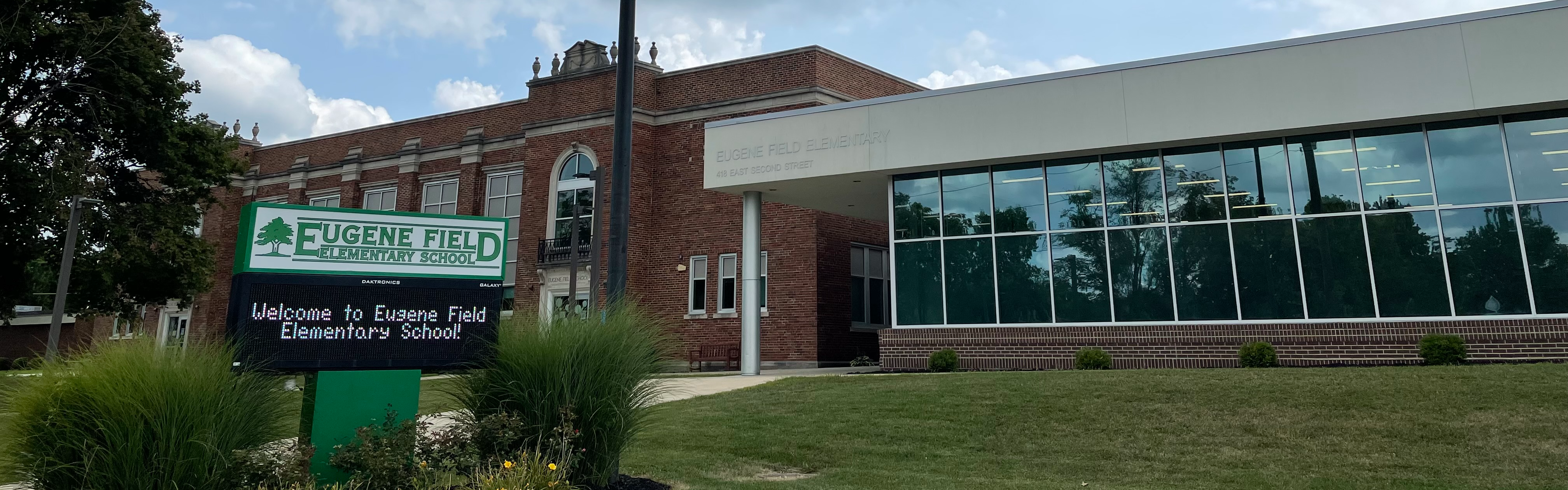 Front of Eugene Field Elementary School