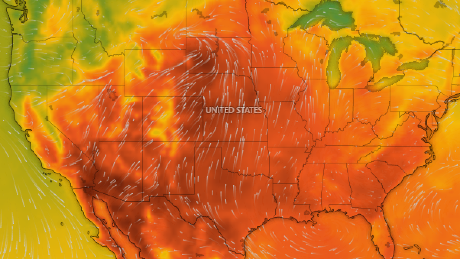 Image off of Live Temperature Tracker Map 