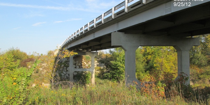 This image shows the Worth County Route M East Fork Grand River Bridge. It was built in 1962.